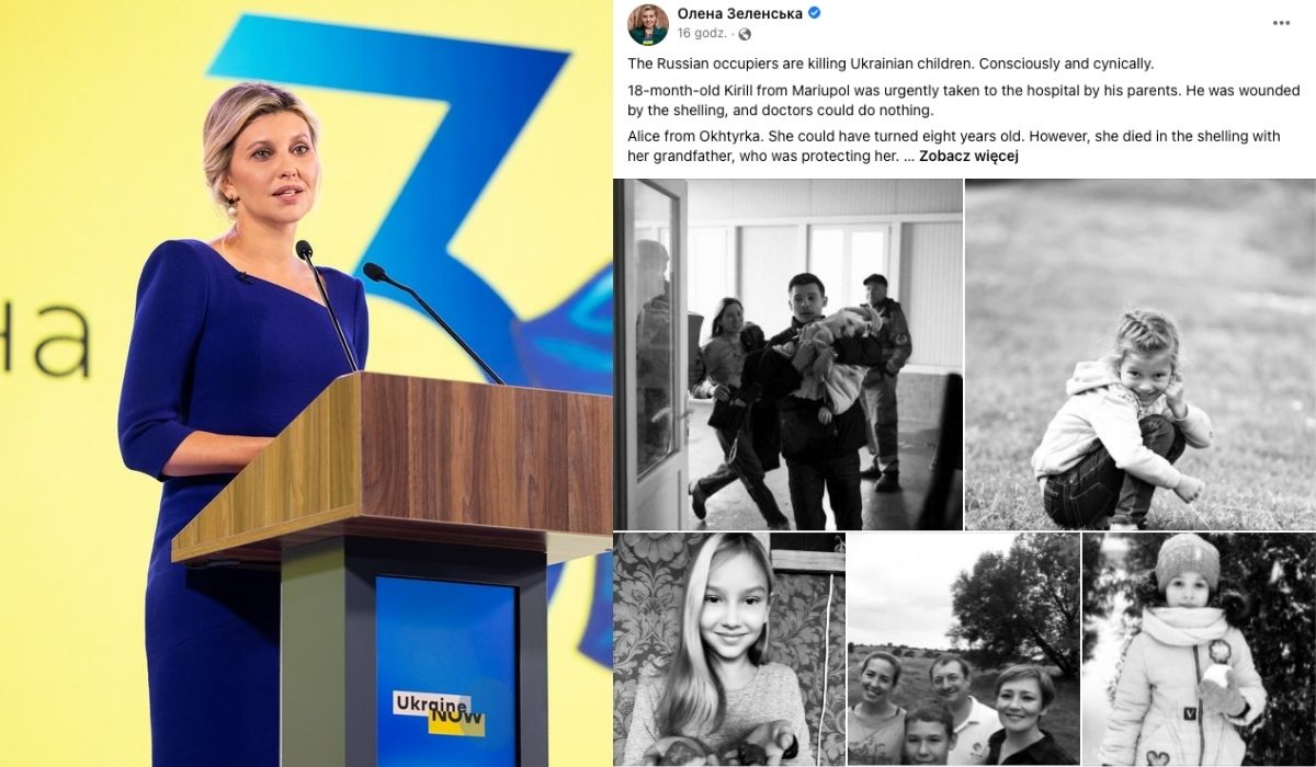 Żona Zełenskiego: zginęło 38 dzieci, pokażcie Rosjanom te zdjęcia