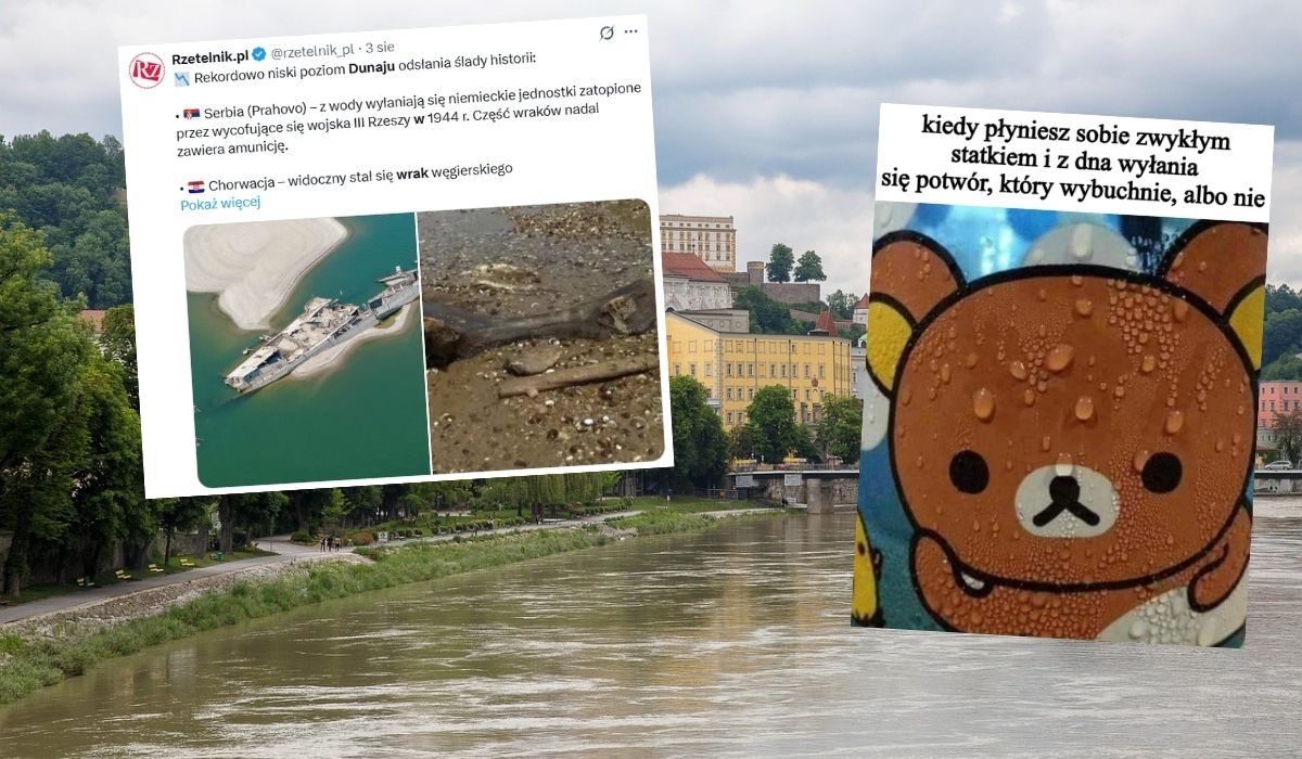Węgry: Dunaj wysechł tak bardzo, że odsłonił niemieckie wraki, niektóre wciąż z amunicją