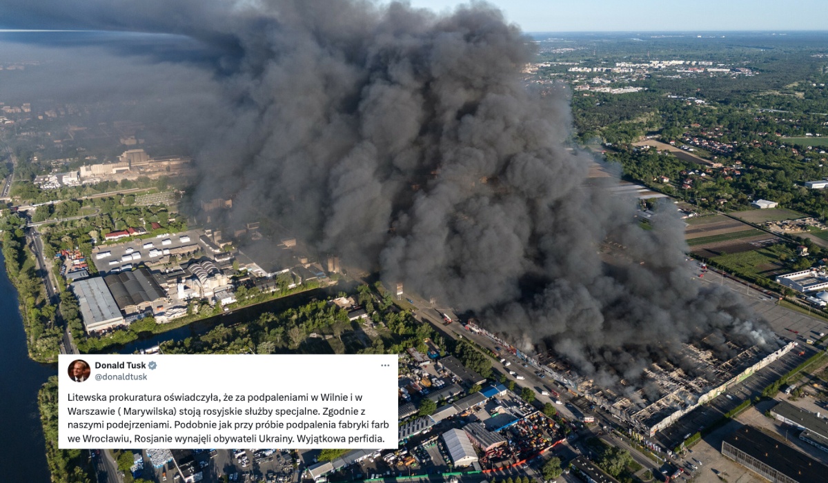 Litewska prokuratura: za podpaleniami sklepu IKEA w Wilnie i hali Marywilska 44 stoi rosyjski wywiad