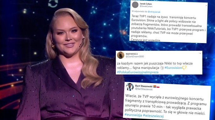 TVP wycięła z koncertu fragmenty z transpłciową prowadzącą. Relację skrócono o 10 minut