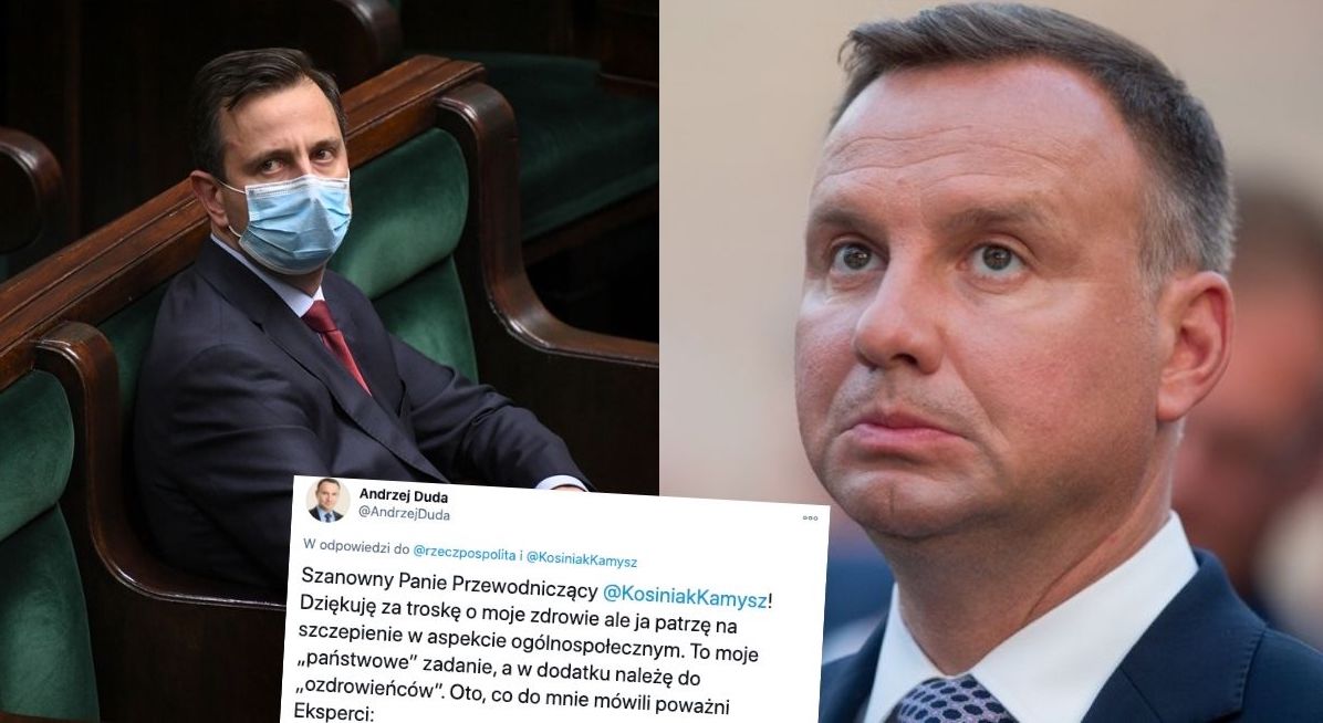 Kosiniak-Kamysz zadeklarował, że jako lekarz chętnie zaszczepi prezydenta, prezydent wolałby nie
