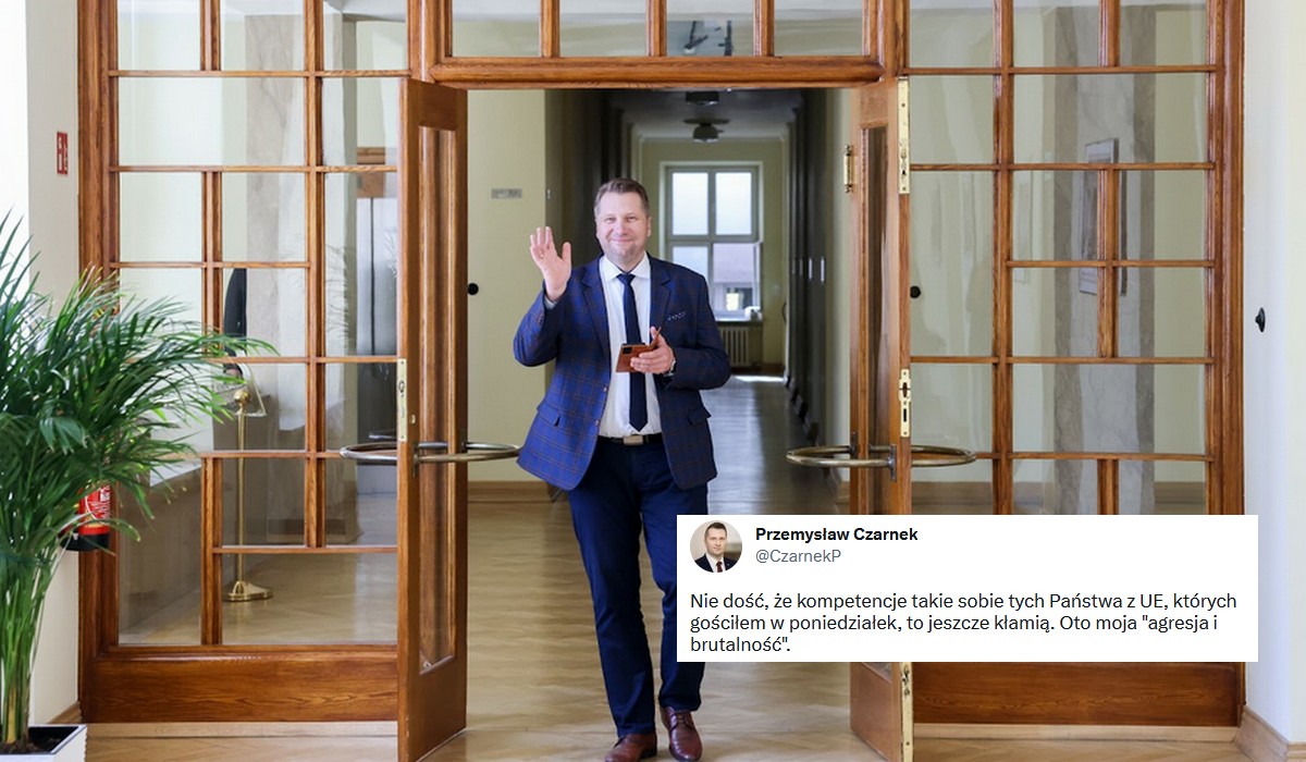 Czarnek prostuje, że wcale nie był agresywny i brutalny dla europejskich dyplomatów