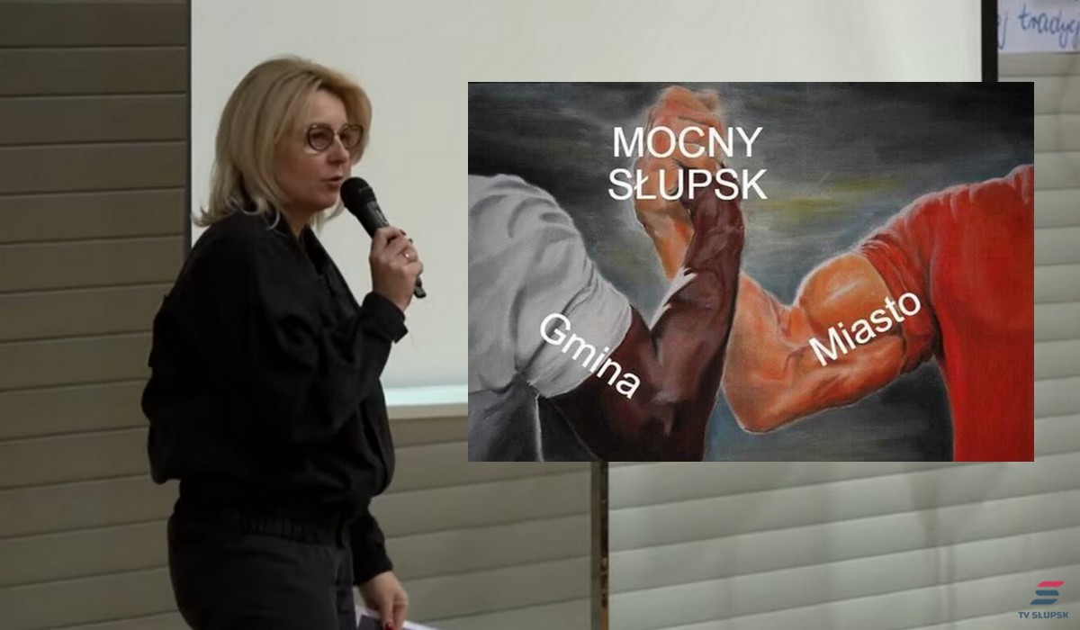 Słupsk: awantura o mema na spotkaniu mieszkańców. "Traktują nas jak cza****ów, nie można być rasistą"