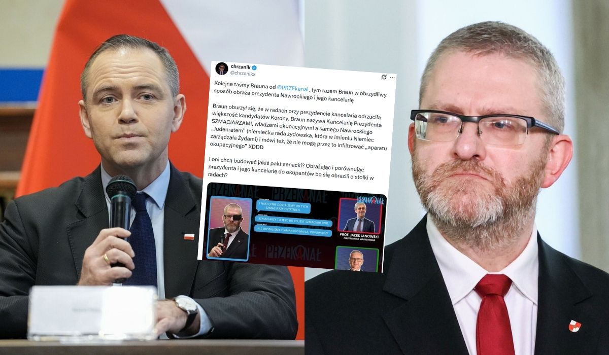 Grzegorz Braun na nowych taśmach zwyzywał ludzi prezydenta, bo nie chcieli przyjąć go do rad