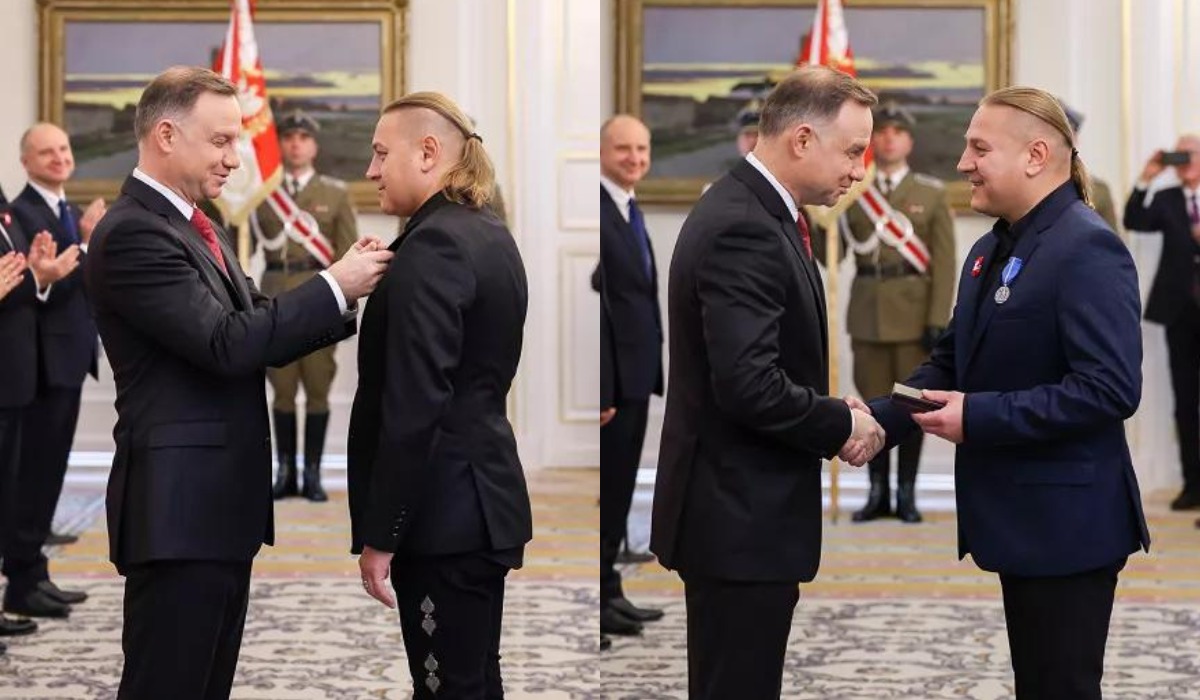 Bracia Golec, muzycy i kompozytorzy znani z trąbienia, odebrali odznaczenia od prezydenta Dudy