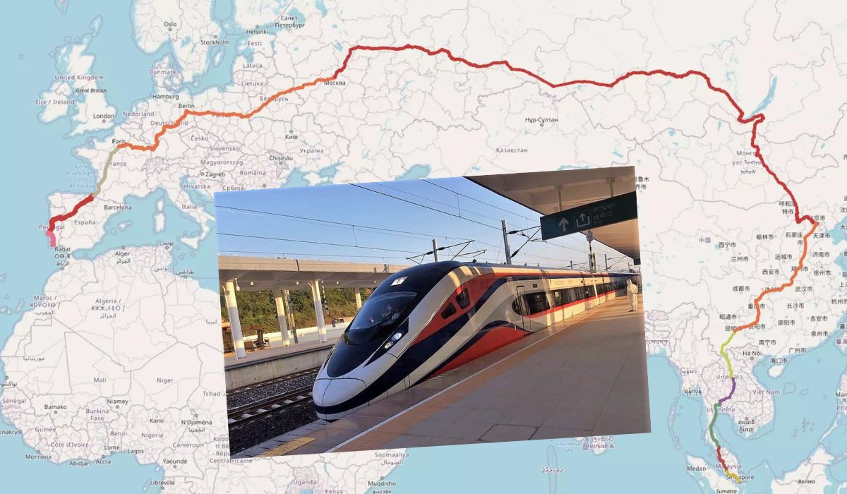 Dzięki nowemu odcinkowi w Laosie, możliwa jest trasa pociągiem Portugalia-Singapur przez Polskę