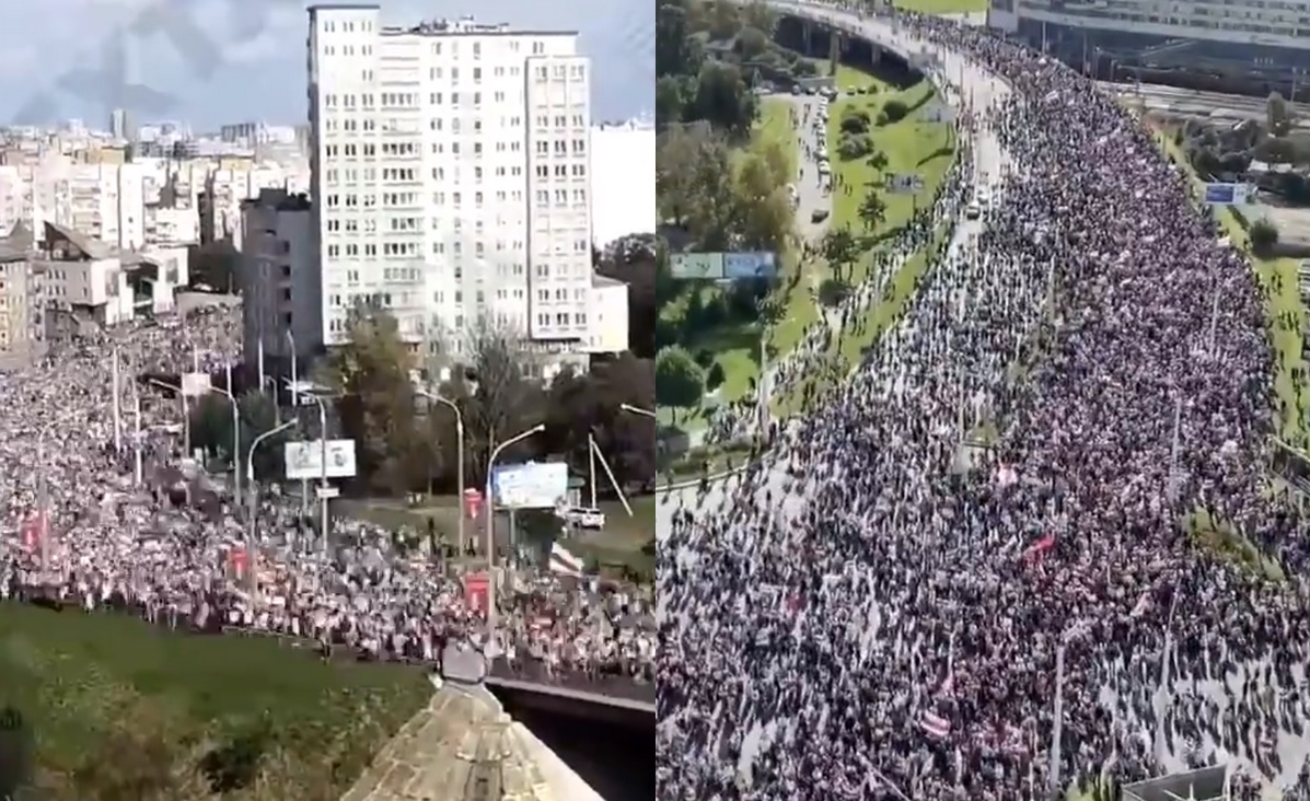 Kolejne protesty na Białorusi. MSW informuje o zatrzymaniu 250 osób