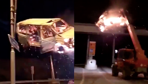 Sceny jak z "Mad Maxa" we Francji:car::fire: