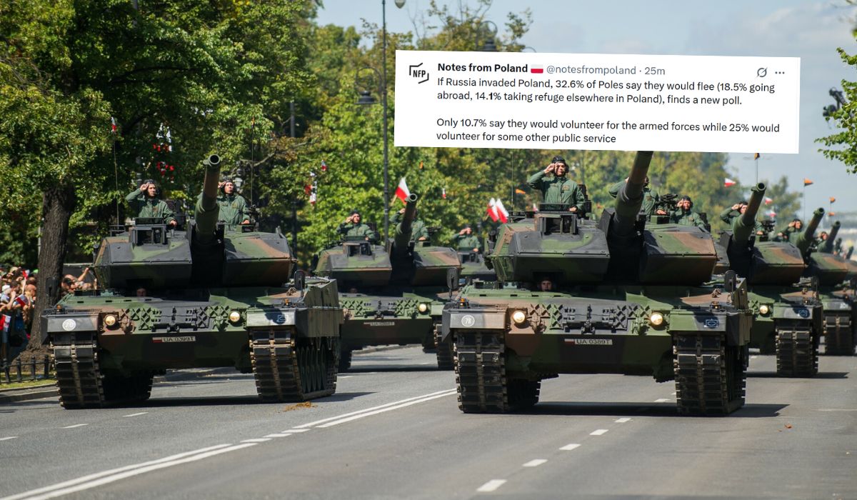 Sondaż: 1/3 Polaków w razie wojny chciałoby uciekać za granicę lub w inną część kraju