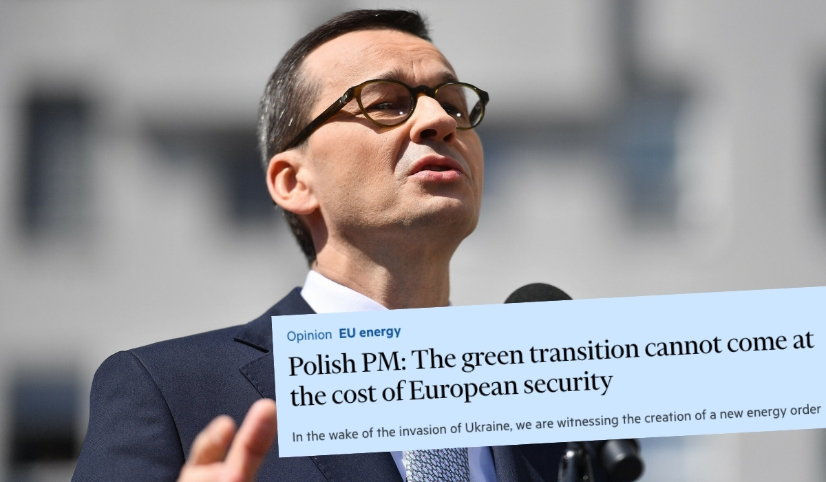 Premier udzielił się w Financial Times i przekonuje, że węgiel na razie musi zostać, a potem się zobaczy
