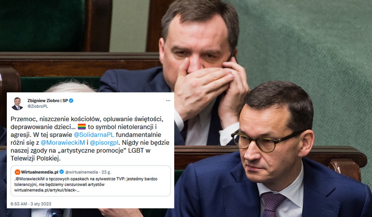 Ziobro jeszcze cierpi z powodu Sylwestra Marzeń i lamentuje nad promocją LGBT w TVP