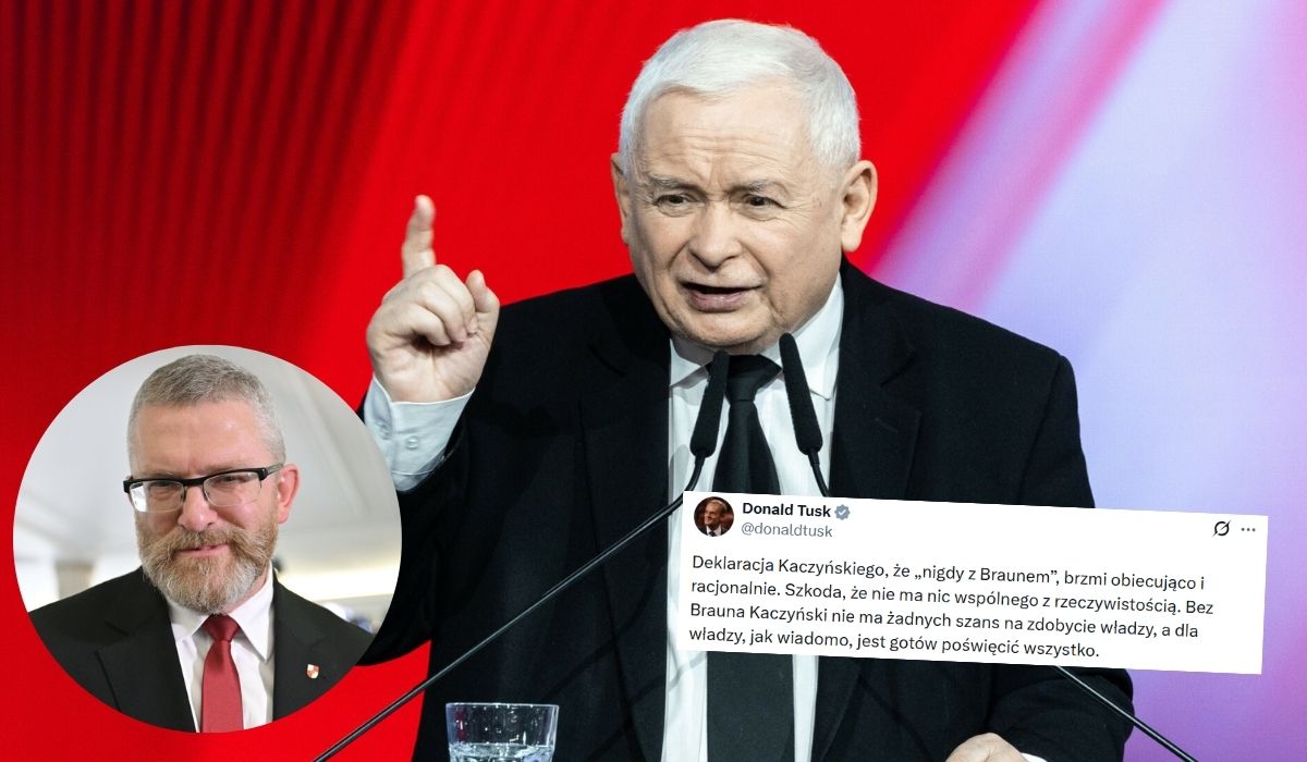 Prezes Kaczyński wyraził nadzieję na zjednoczenie obozu patriotycznego, ale bez Brauna