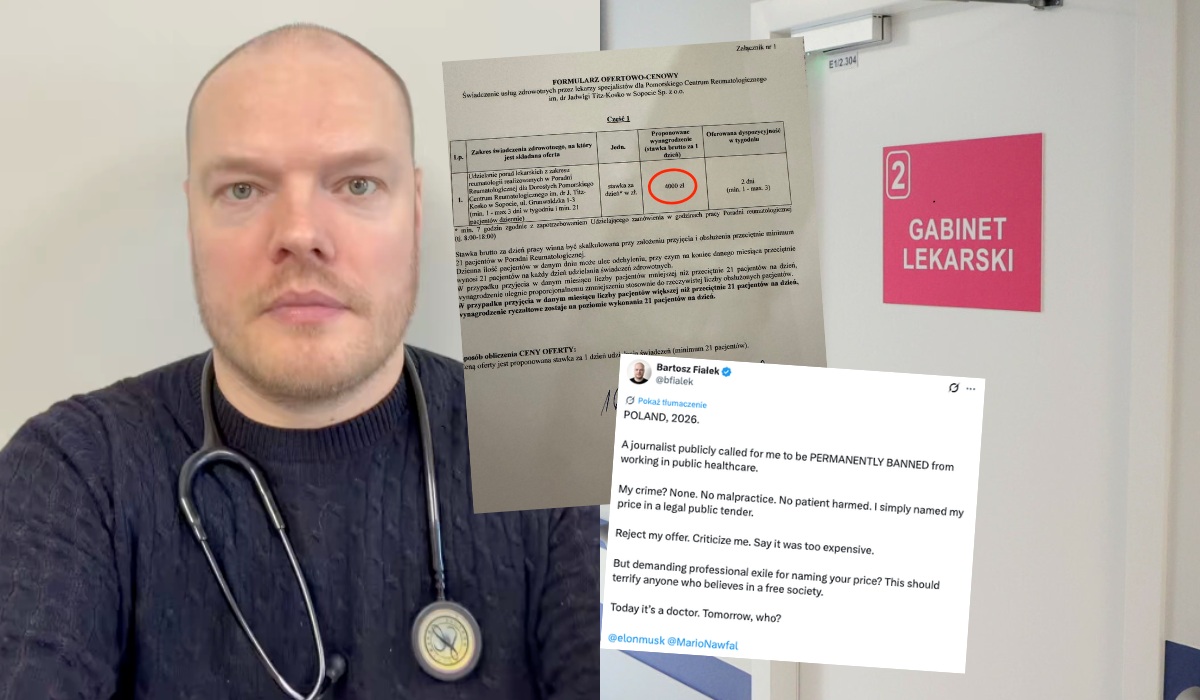 Lekarz z Twittera uważa, że zarabianie 4000 zł dziennie to nie tak dużo i skarży się Muskowi, że go prześladują