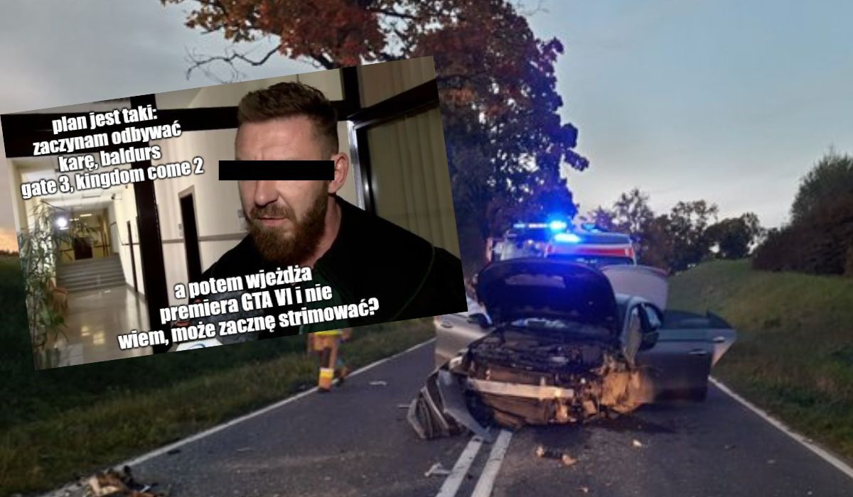 Adwokat od "trumien na kółkach" nie tylko dostał łagodniejszy wyrok, walczy o odbycie go w domu