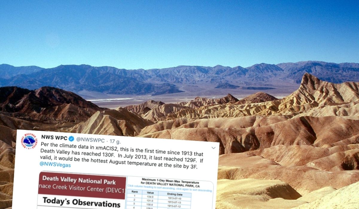 Kalifornia: rekordowa temperatura w Dolinie Śmierci, 54,4 stopnie Celsjusza