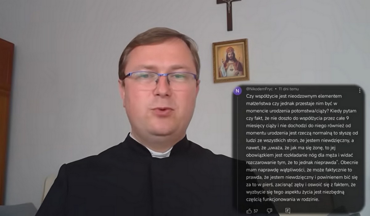 Ksiądz na stronie szkoły przypomina, że w małżeństwie nie można odmawiać współżycia