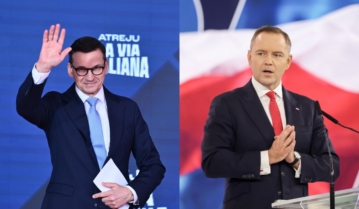 Sondaż: wyborcy PiS dalej uważają, że Morawiecki byłby lepszym prezydentem niż Nawrocki