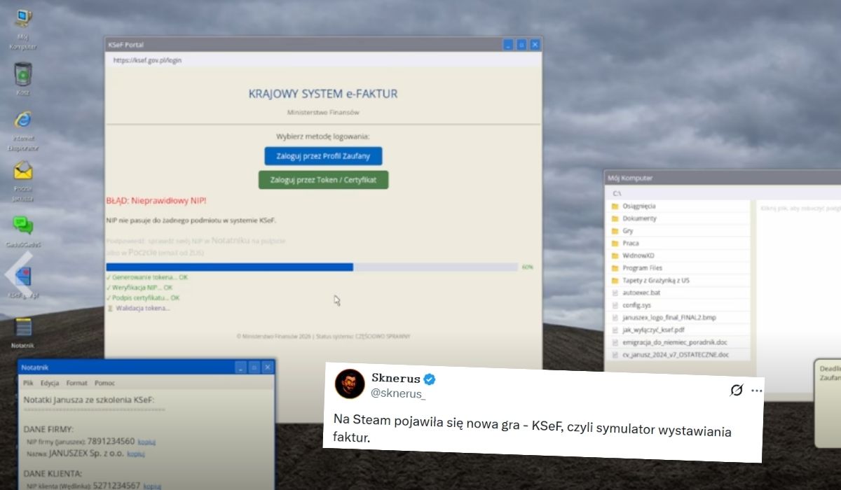Na STEAM pojawił się symulator Janusza wypełniającego KSeF