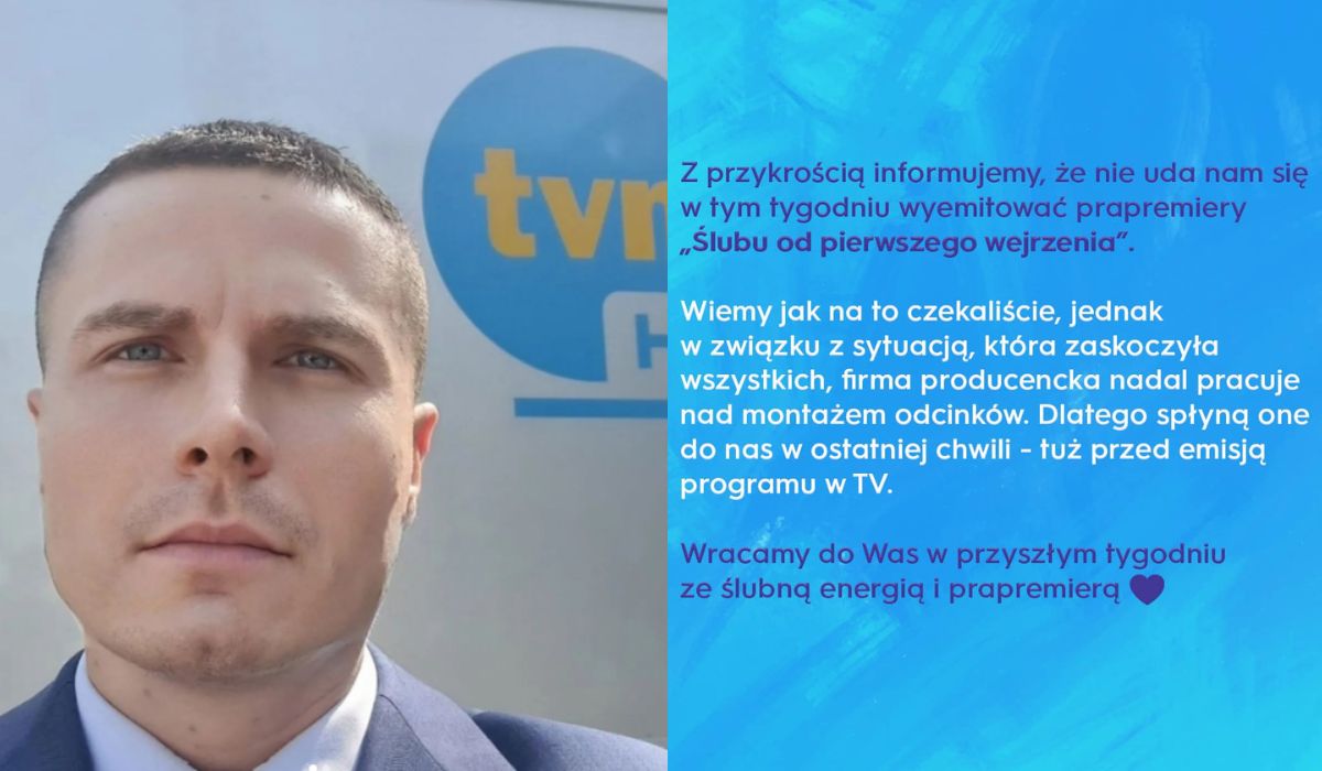 TVN nie puści prapremiery "Ślubu od pierwszego wejrzenia", bo usuwa z odcinków psychologa od antyfeministycznych wpisów