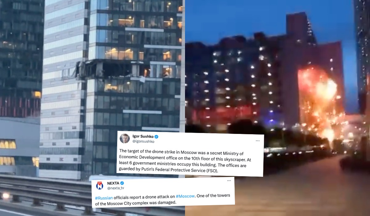 Moskwa: w nocy doszło do kolejnych eksplozji, mer miasta mówi o "ataku ukraińskich dronów" 