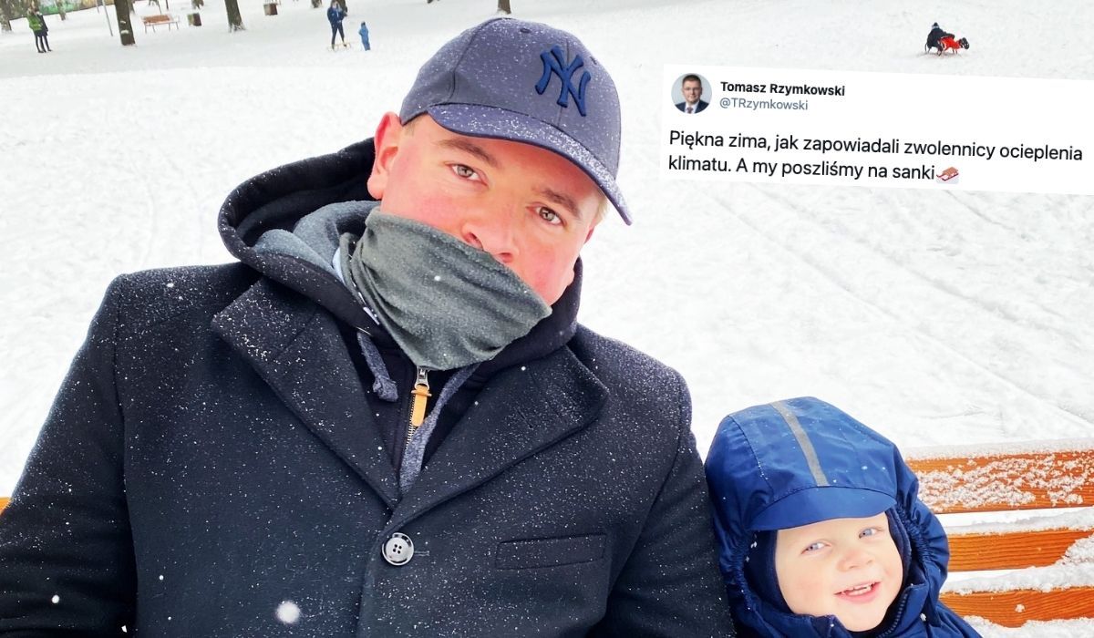 Wiceminister cieszy się, że spadł śnieg na złość "zwolennikom ocieplenia klimatu"