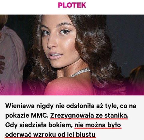 Dziennikarze Agory nie mogli oderwać wzroku od biustu Wieniawy