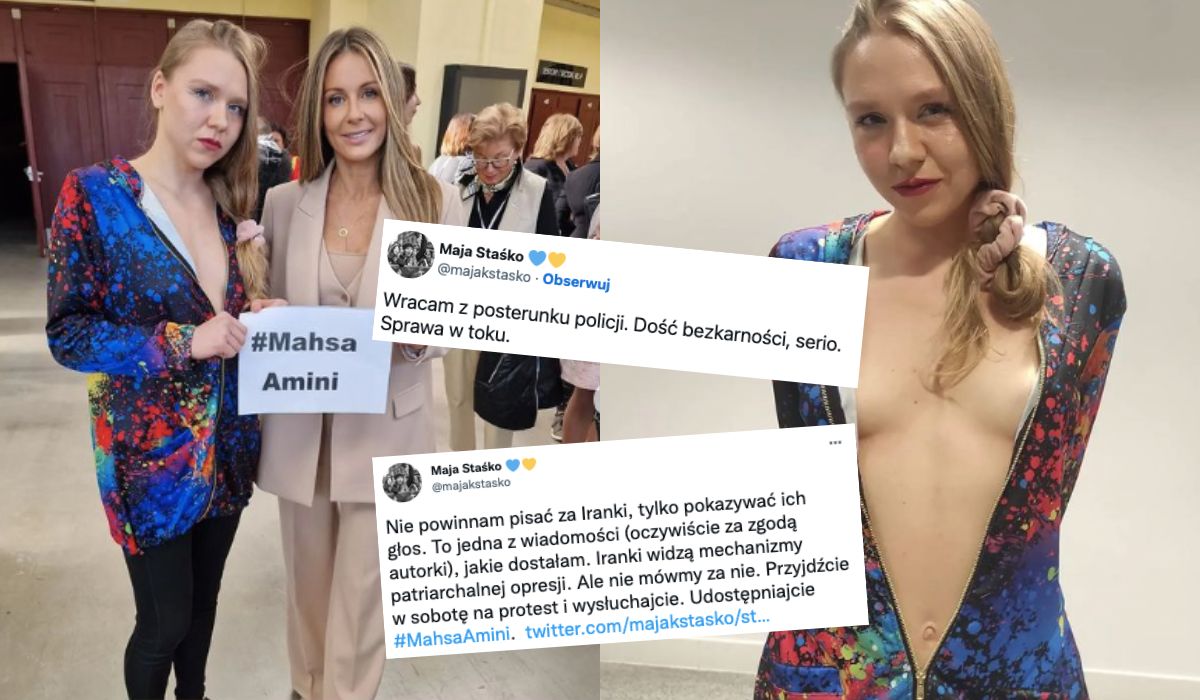 Maja Staśko uznała, że z jej bluzą i hejtem na nią to w sumie trochę jak z tym Iranem, policją i prześladowaniami