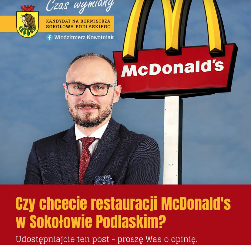 Czy chcecie restauracji McDonald's w Sokołowie Podlaskim?