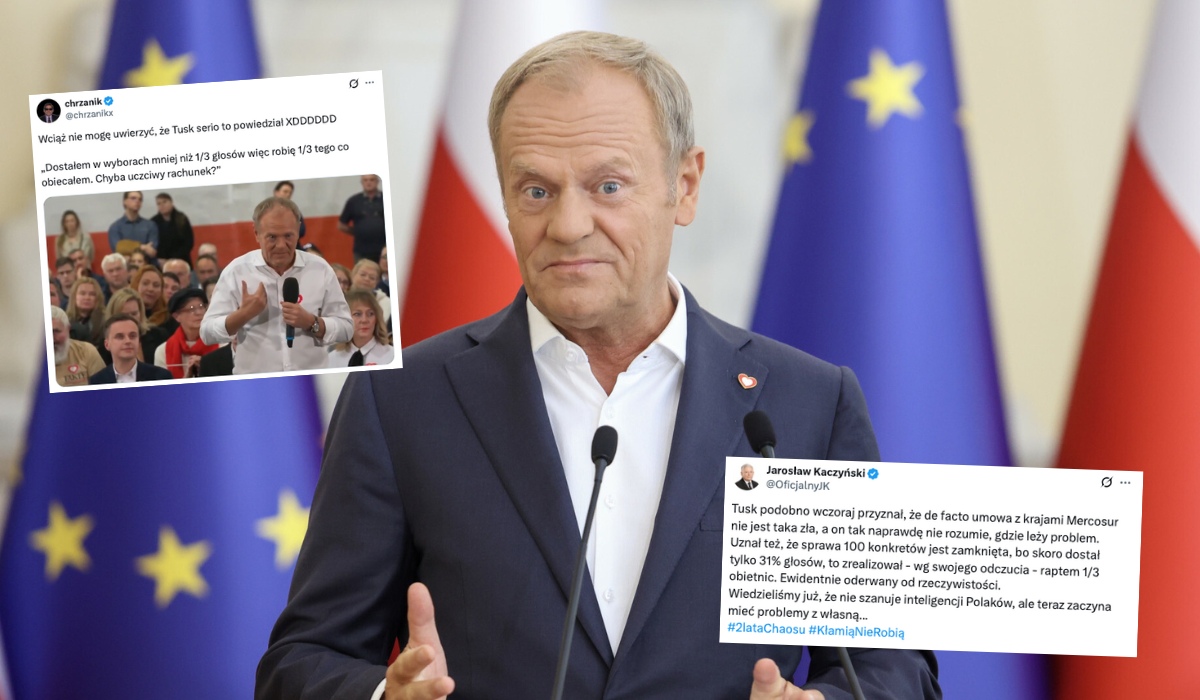 Tusk poinformował, że KO spełniło tylko 30% swoich obietnic, bo głosowało na nich tylko 30% Polaków
