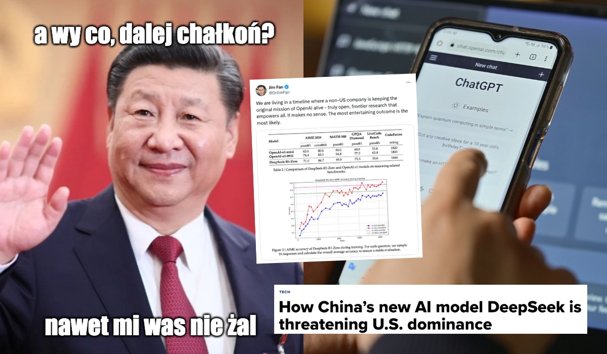 Chiny zaskoczyły USA tanią i sprawniejszą wersją ChatGPT, czyniąc ją jednocześnie bardziej dostępną