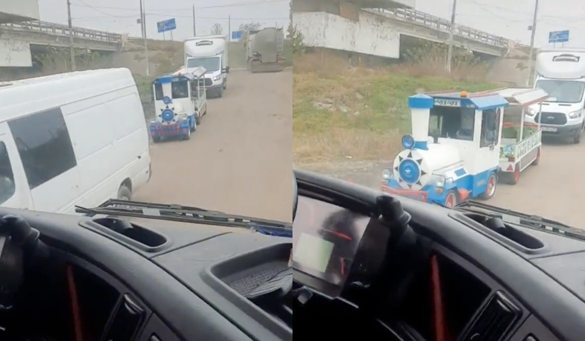 Rosjanie zajumali dziecięcą ciuchcię uciekając z Chersonia