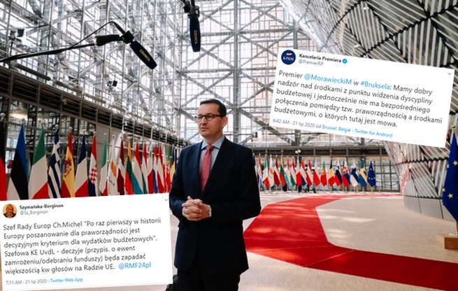 Premier mówi, że nie ma zależności pomiędzy praworządnością a kasą z UE, szef Rady Europejskiej mówi, że jest