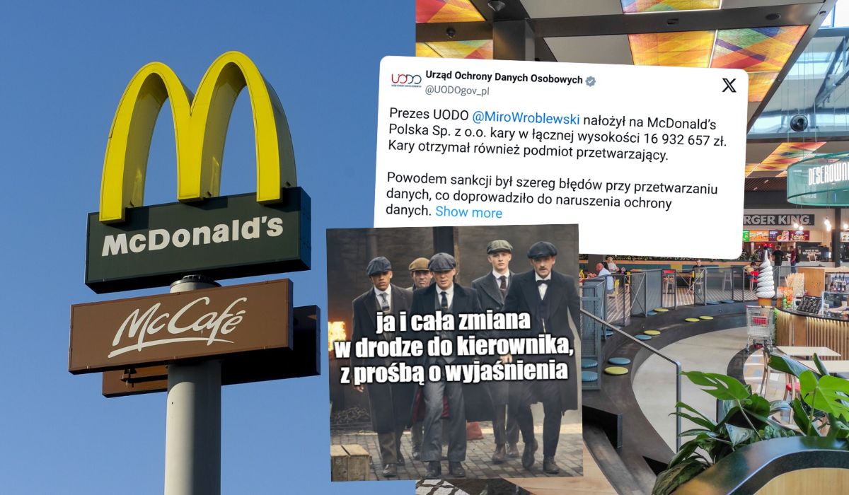 McDonald's Polska ukarane za naruszenie danych osobowych, sieć zwraca uwagę, że pracowników, a nie klientów