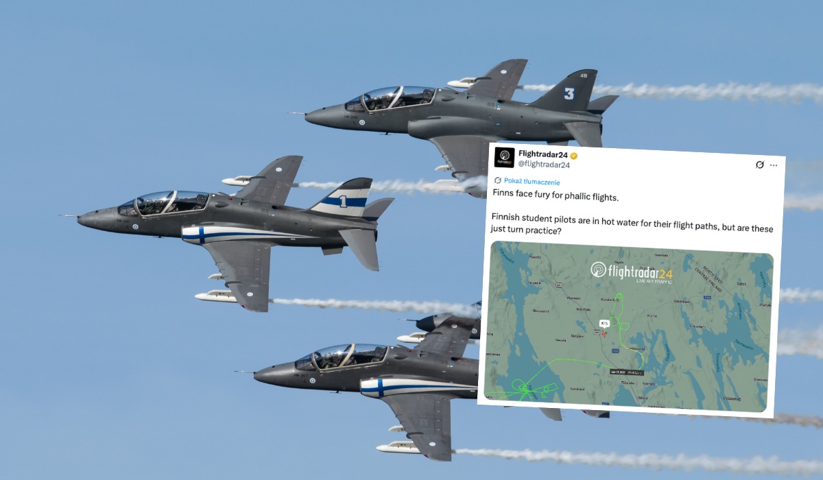 Kadeci fińskich sił powietrznych dostali ochrzan za rysowanie siurków na niebie