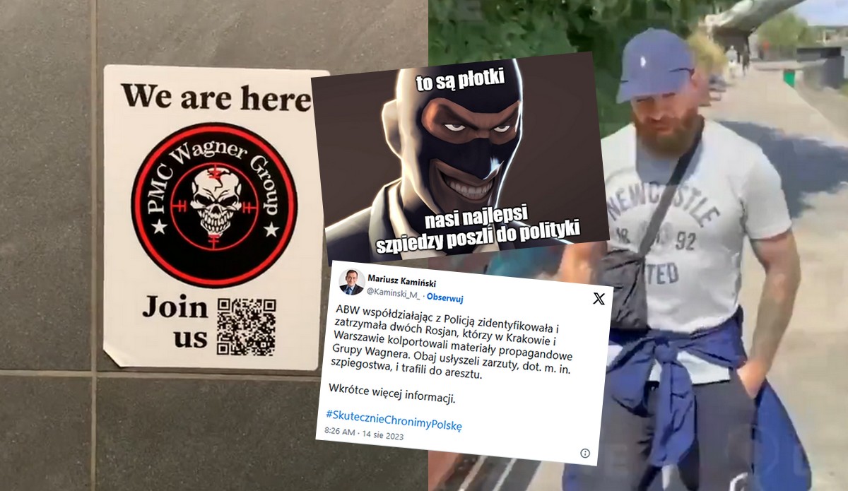 Służby zatrzymały dwóch Rosjan, którzy rozlepiali materiały rekrutacyjne Grupy Wagnera