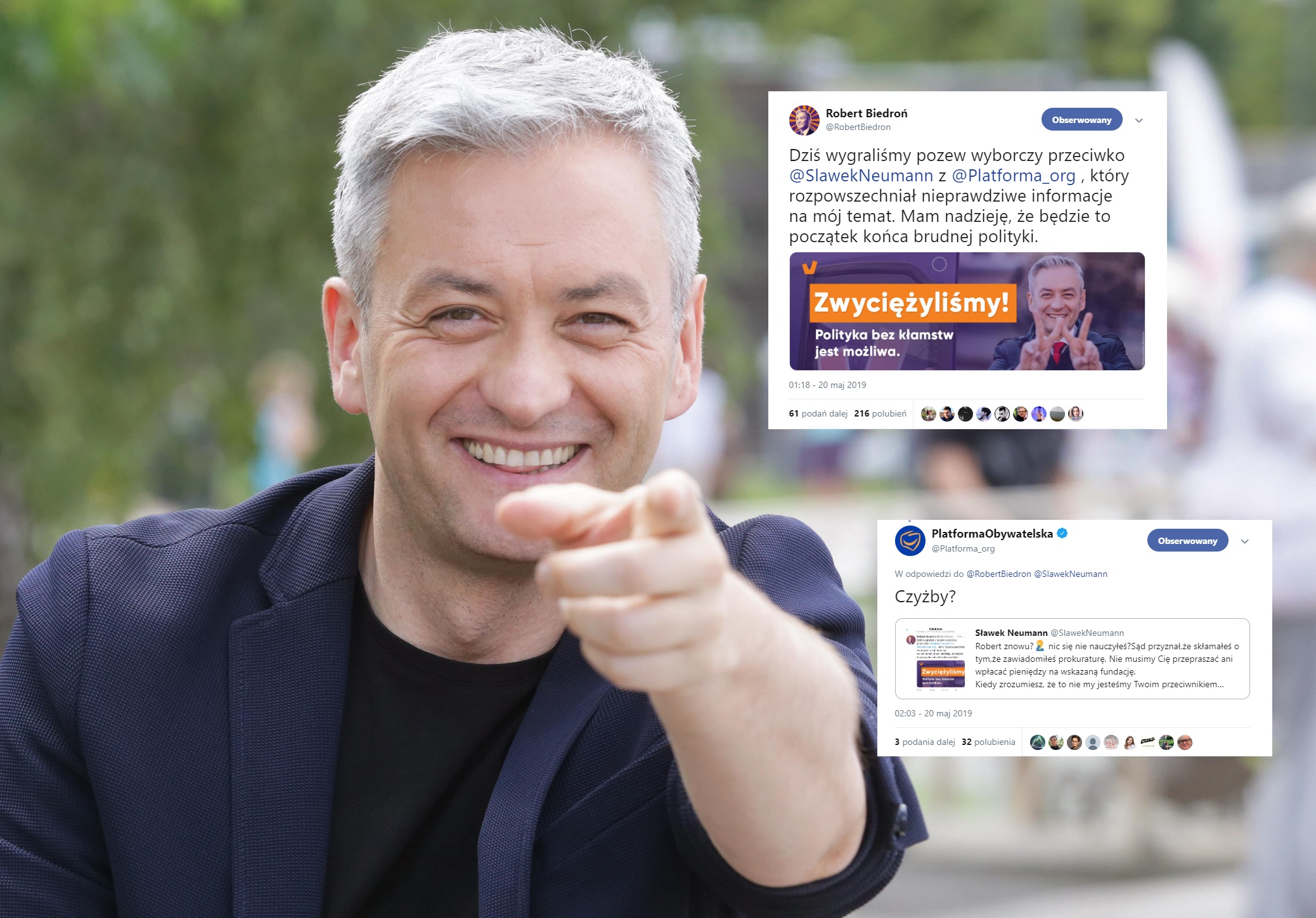 Biedroń: Wygrałem z PO w sądzie. PO: Czyżby?