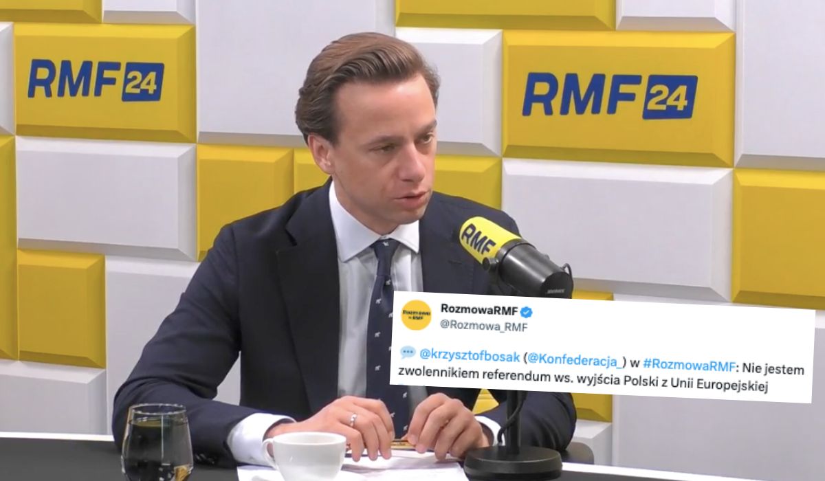 Bosak pod ścianą z pytaniem, czy zostać w Unii Europejskiej: "zostajemy"