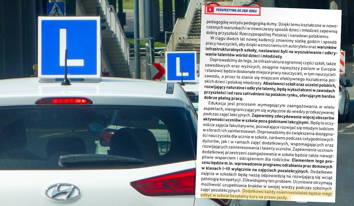 PiS obiecuje darmowe kursy na prawo jazdy dla 18-latków, ale nie do końca wiadomo od kiedy