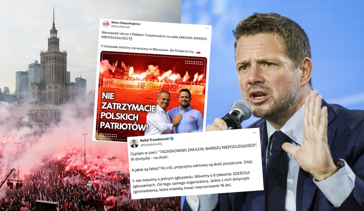Trzaskowski przekonuje, że nie zakazał Marszu Niepodległości i tłumaczy, że to wina organizatorów