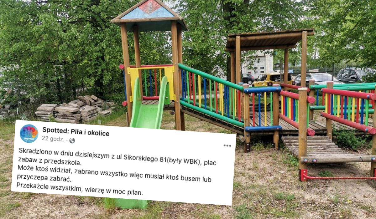 Piła: ktoś ukradł dzieciom plac zabaw, ale policja już odzyskała