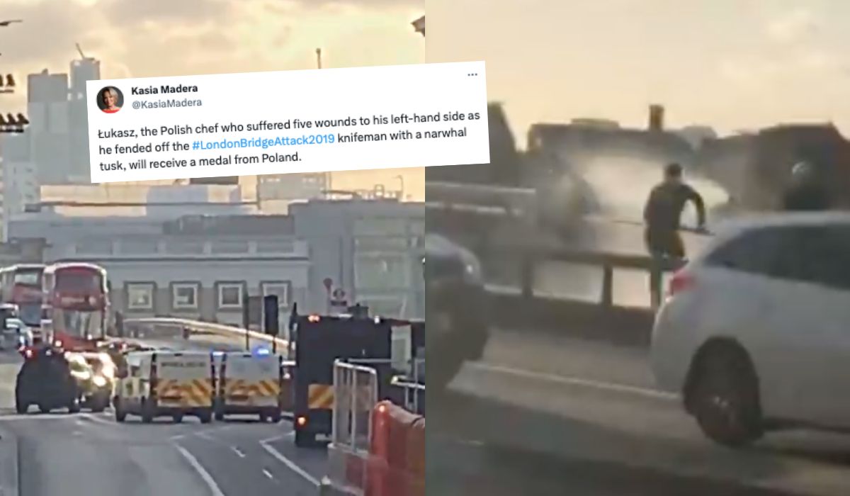 Londyn: Polak dostał medal za naparzanie terrorysty ceremonialną piką, którą wielu wzięło za kieł narwala