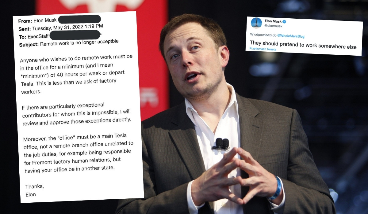 Elon Musk zakazuje w Tesli pracy zdalnej i grozi: praca w biurze albo zwolnienie