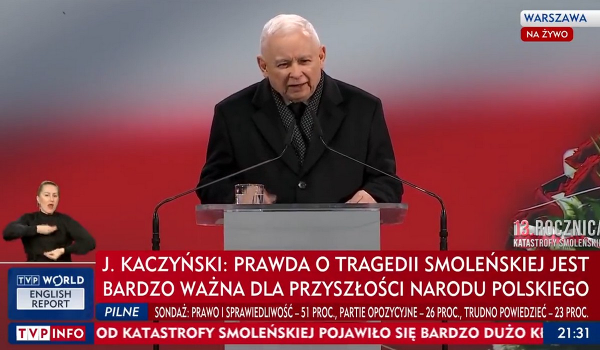 Jarosław Kaczyński grzmi, że "warunkiem ostatecznego zwycięstwa" będzie ukaranie odpowiedzialnych za Smoleńsk