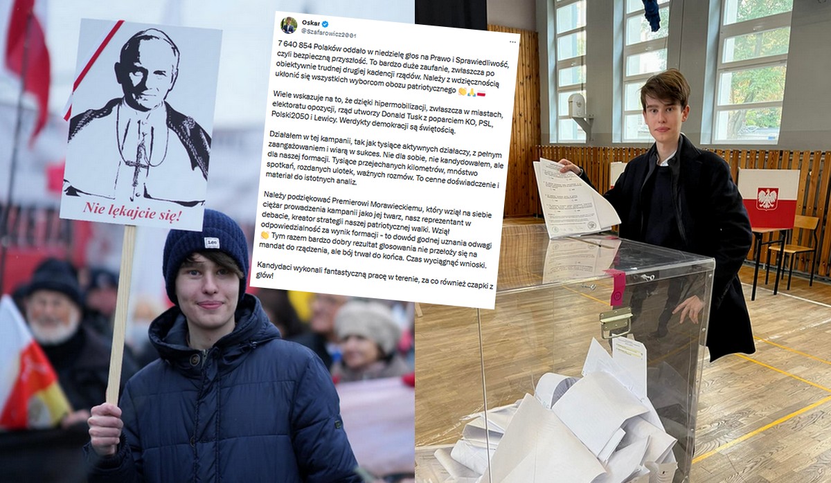 Oskar z młodzieżówki PiS apeluje do Polaków: proszę, nie dajmy się złu!