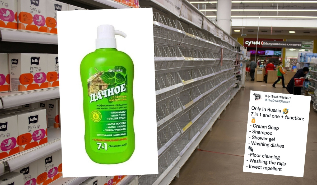 Rosja: przez sankcje brakuje kosmetyków, więc powstało "uniwersalne" mydło do ciała, naczyń i wszystkiego innego