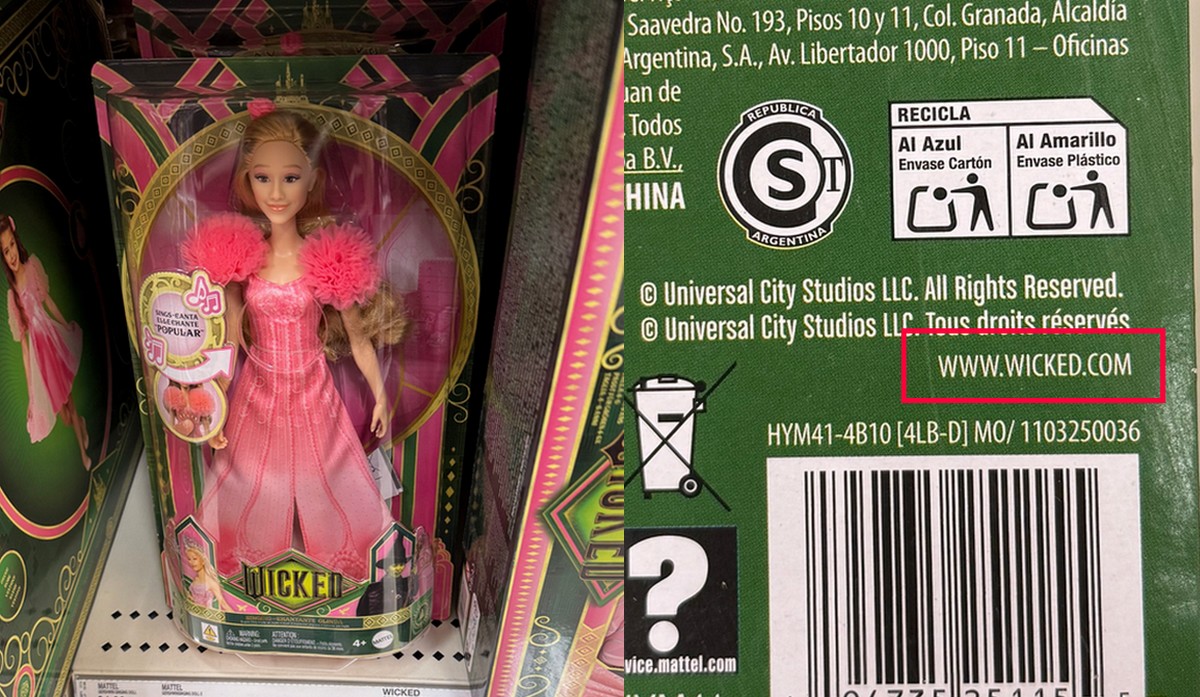 Firmie Mattel jakoś niechcący umieściło się reklamę strony dla dorosłych na opakowaniach lalek