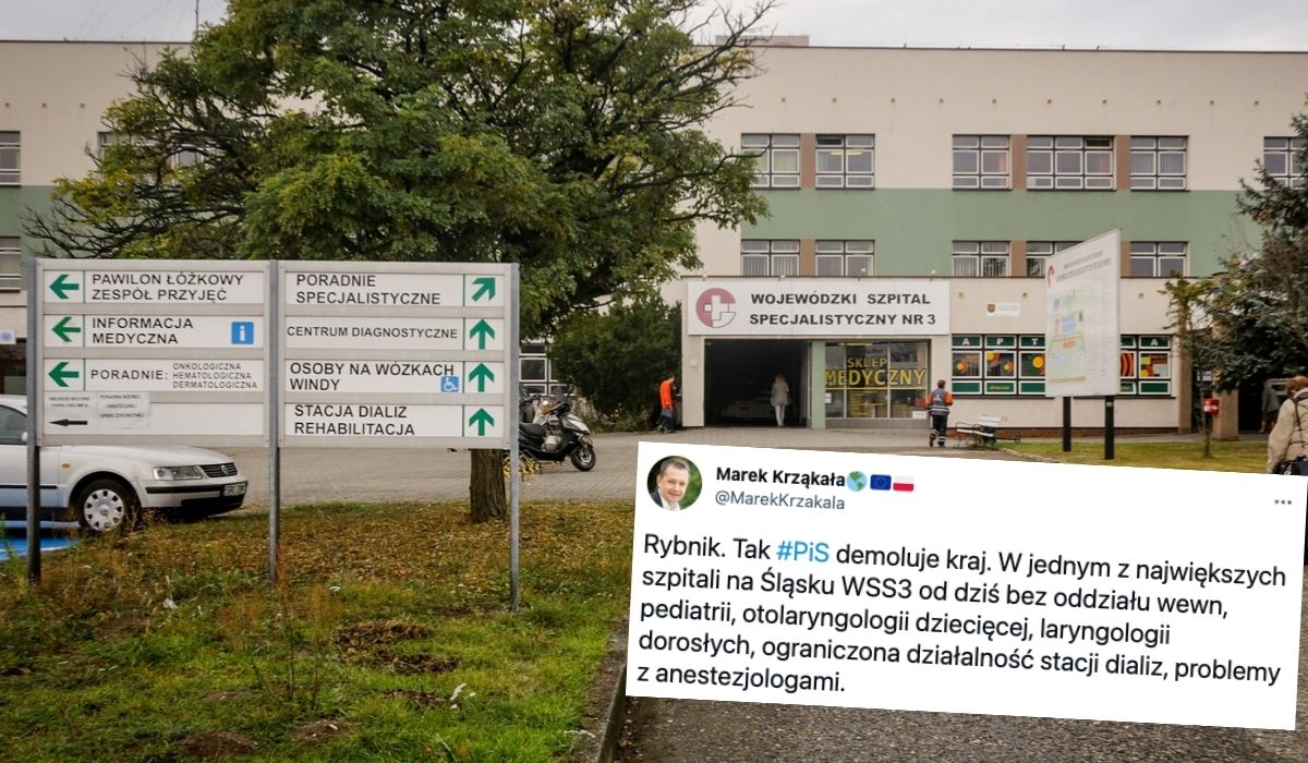 Rybnik: jeden z największych szpitali na Śląsku zawiesił działanie czterech oddziałów