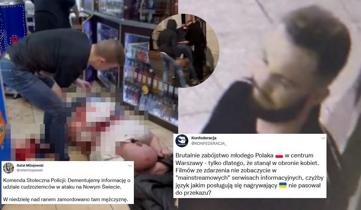 Konfederacja chciała użyć zabójstwa Polaka do straszenia migrantami, policja zdementowała udział obcokrajowców