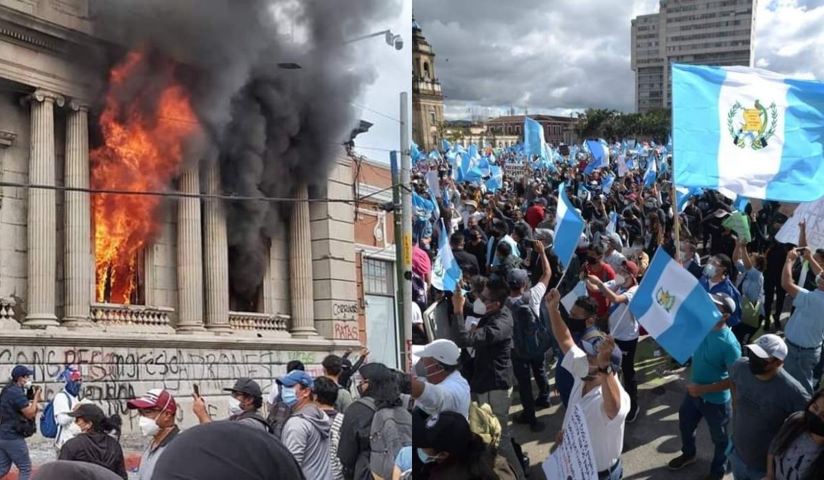 Gwatemala: obywatele trochę zdenerwowali się na władzę, więc podpalili kongres i zamontowali gilotynę