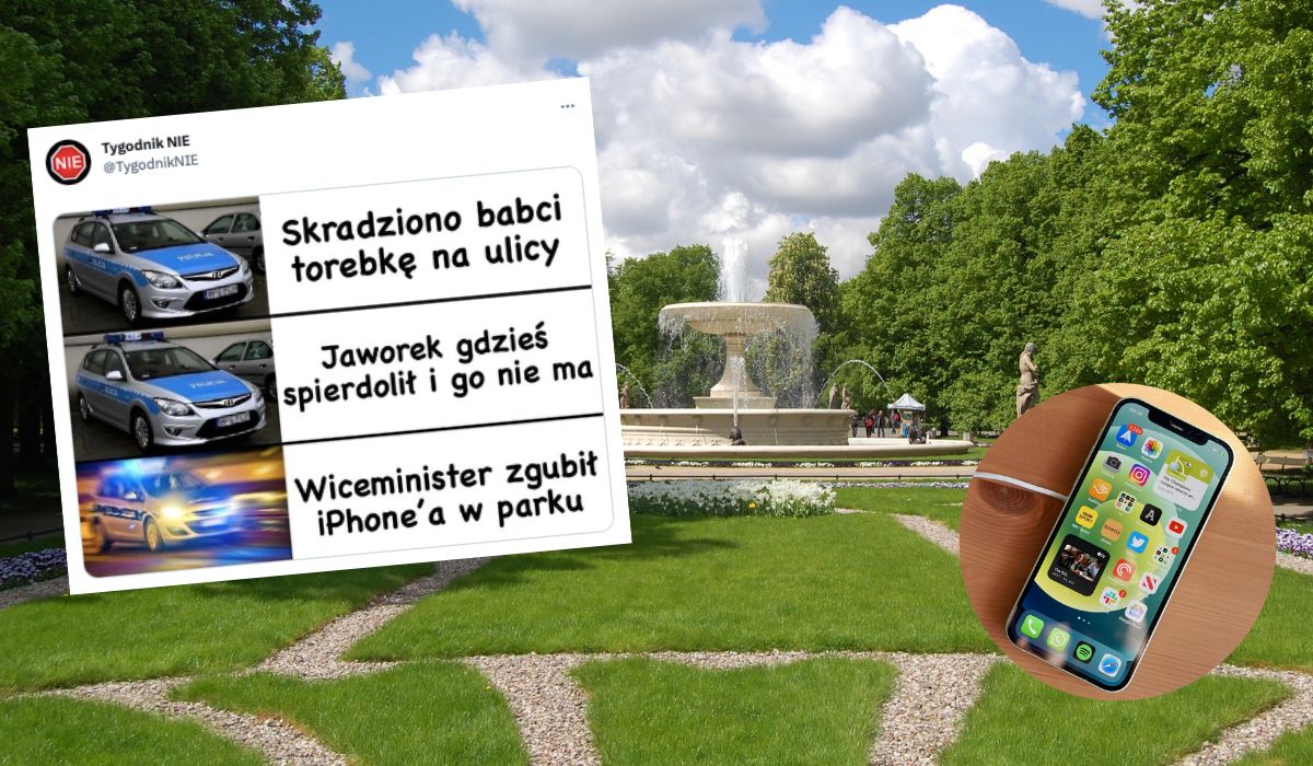 Policja i Biuro Kryminalne szukały smartfona wiceministra, bo zgubił w parku